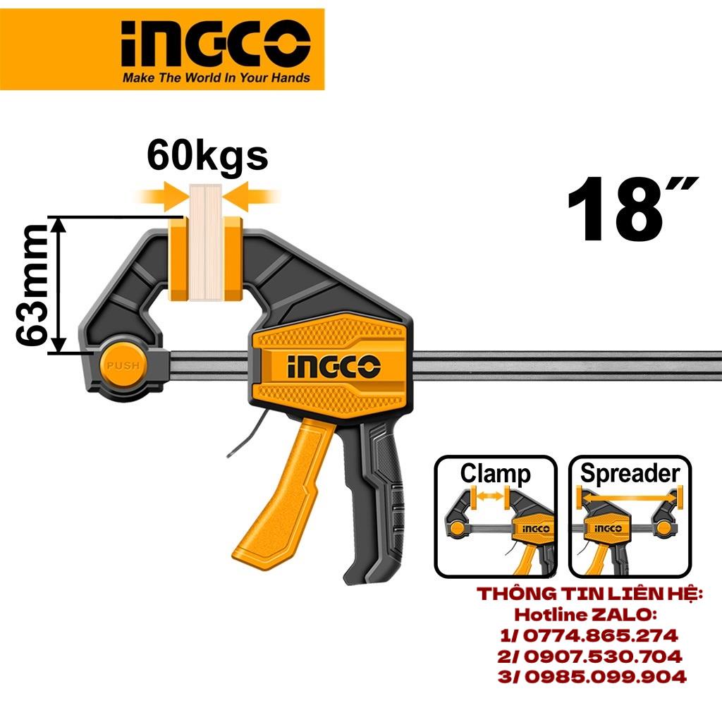 Thanh Cảo Kẹp nhanh Cảo kẹp gỗ POI 6 12 18 inches dài 150mm 350mm 450mm TOTAL INGCO THT134060-1-2-3 HQBC0160-1-2-3