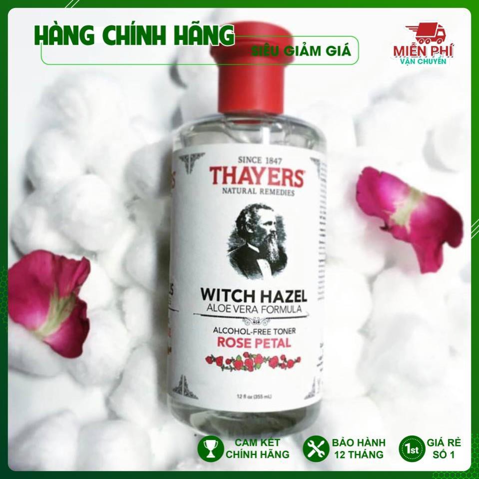 [Giá rẻ số 1] Nước hoa hồng không cồn Thayer - Toner Thayers Rose Petal (355ml)