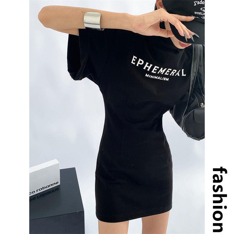 [100% Cotton Tinh Khiết] Đầm Thun Lửng Phong Cách Đường Phố Mùa Hè 2022 Chất Lượng Cao