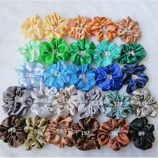 {Ảnh thật- Màu tối} SCRUNCHIES PHI BÓNG- CỘT TÓC VẢI THỜI TRANG NỮ