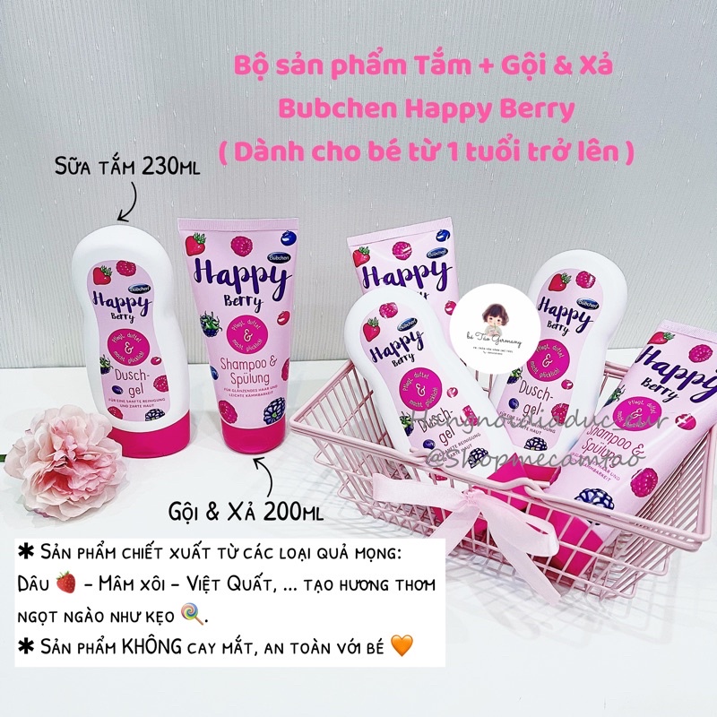 Sữa tắm + gội xả bé gái Bubchen Đức