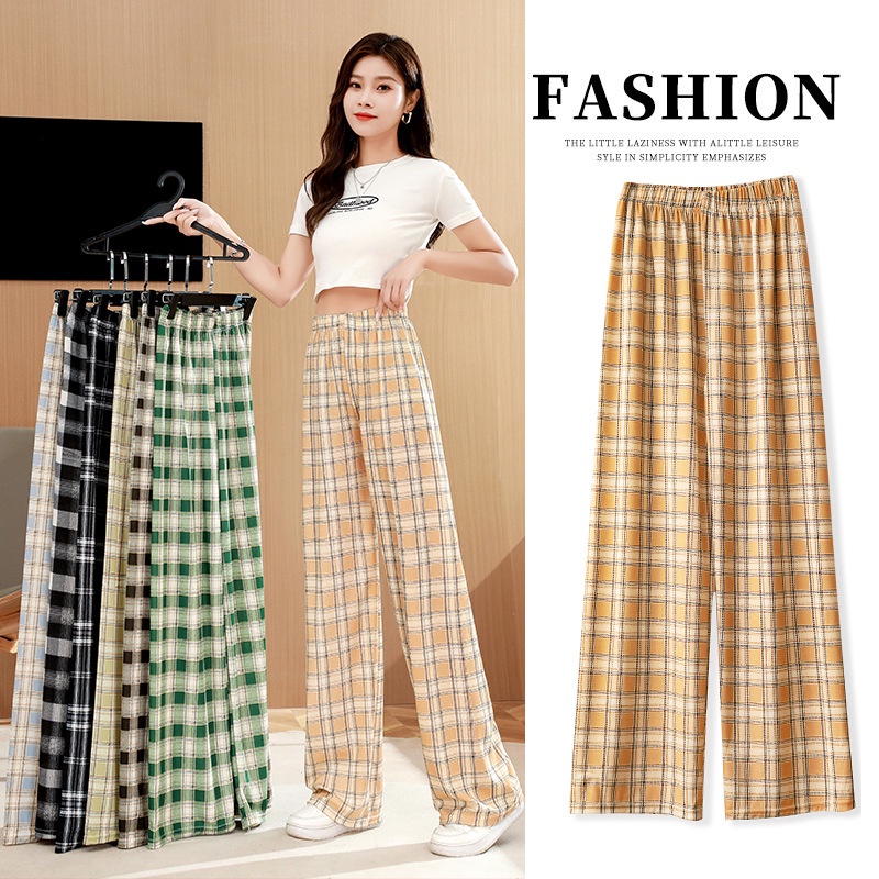 Quần caro ống rộng baggy unisex suông nam nữ oversize ullzang TOZZO QOR01