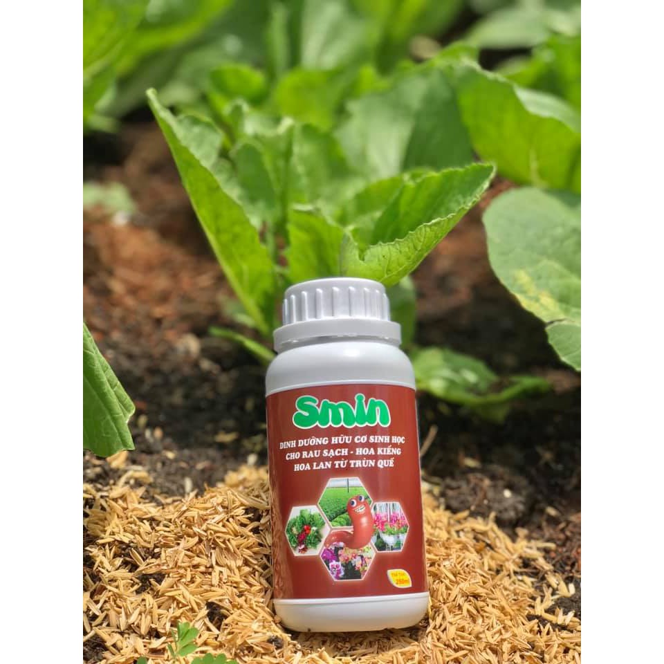 Chế phẩm sinh học từ trùn quế Smin cho Rau - Hoa Kiểng (chai 250ml)