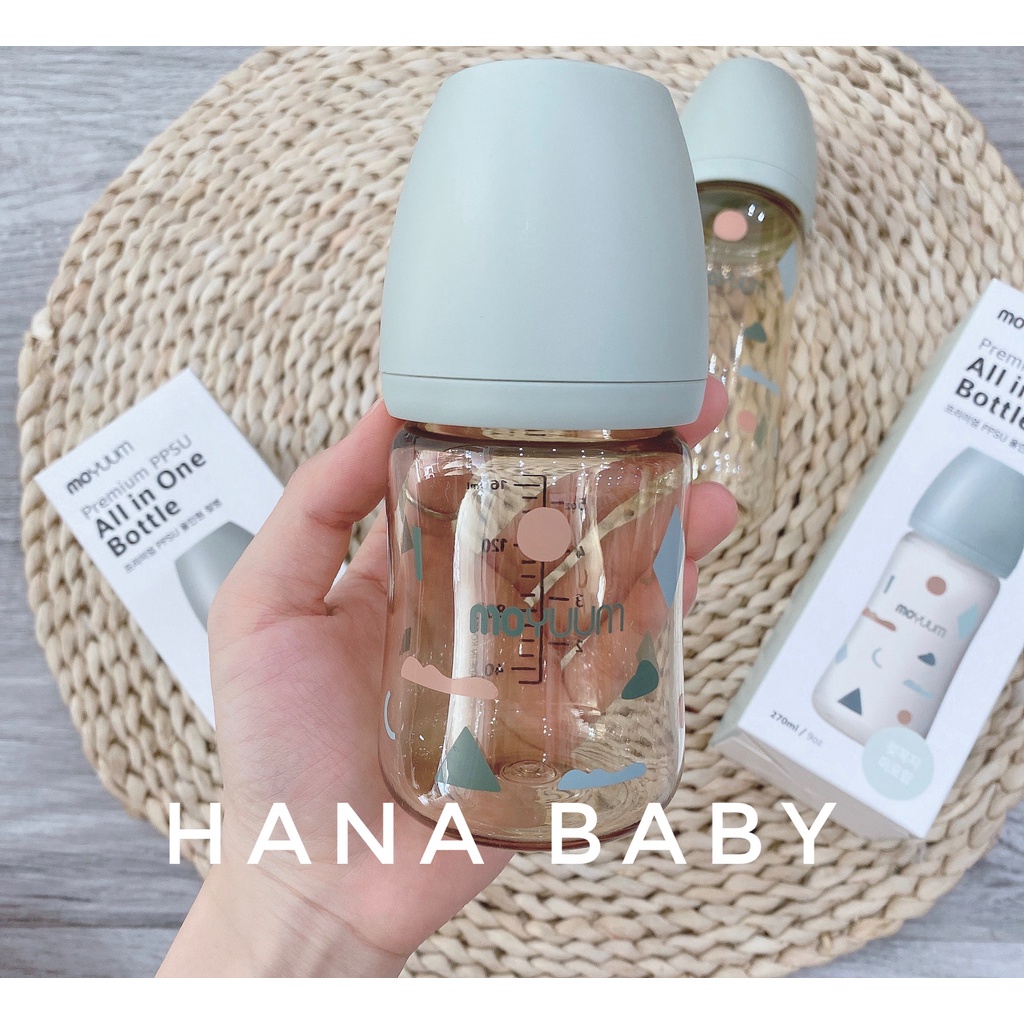Bình sữa Moyuum 170ml -270ml họa tiết nội địa Hàn Quốc