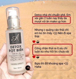 THẢI ĐỘC SỦI BỌT, KHỬ CHÌ của DETOX BỌT BIỂN A CÓMETICS