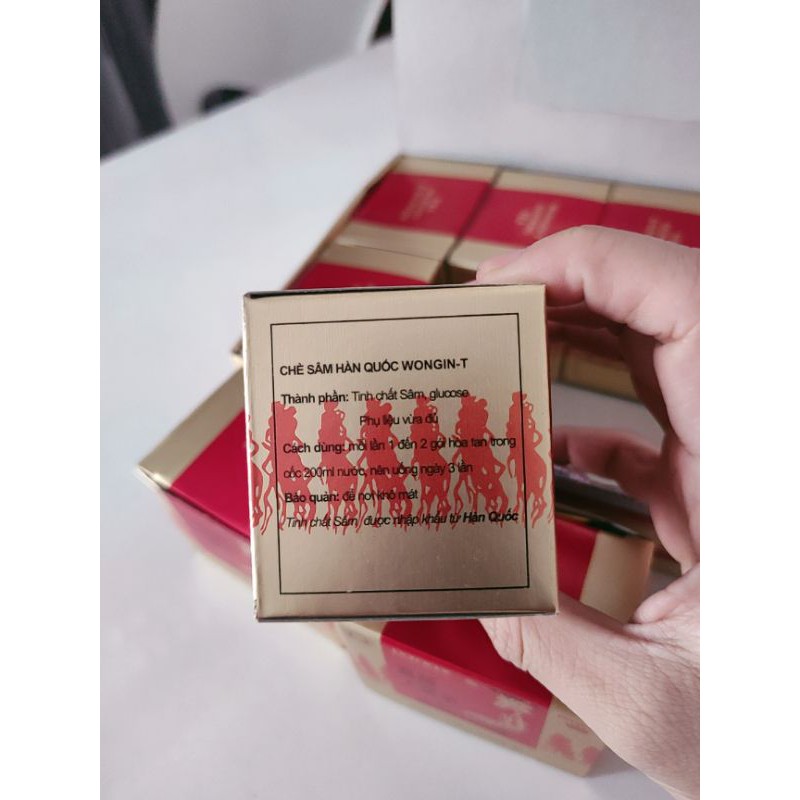 Hộp nhỏ 10 gói trà sâm wongin-t dùng thử date 2023