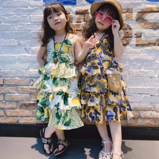 váy maxi đi biển cho bé