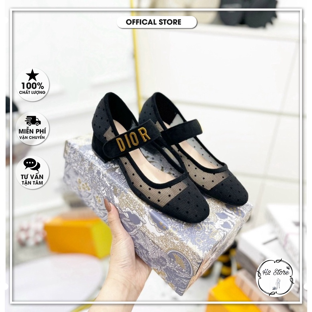 👠👟 Giày cao gót Dior bi lưới fullbox ⚡