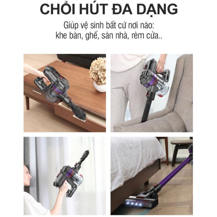 Máy Hút Bụi Không Dây Cầm Tay Dùng Pin Sạc Lock&Lock ENV151 - BH 12 tháng - Hàng Chính Hãng