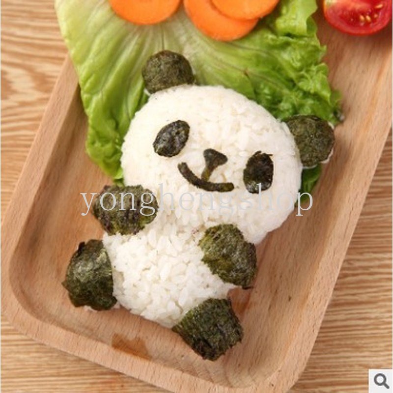 Set 4 Khuôn Làm Cơm Bento Hình Gấu Trúc Dễ Thương