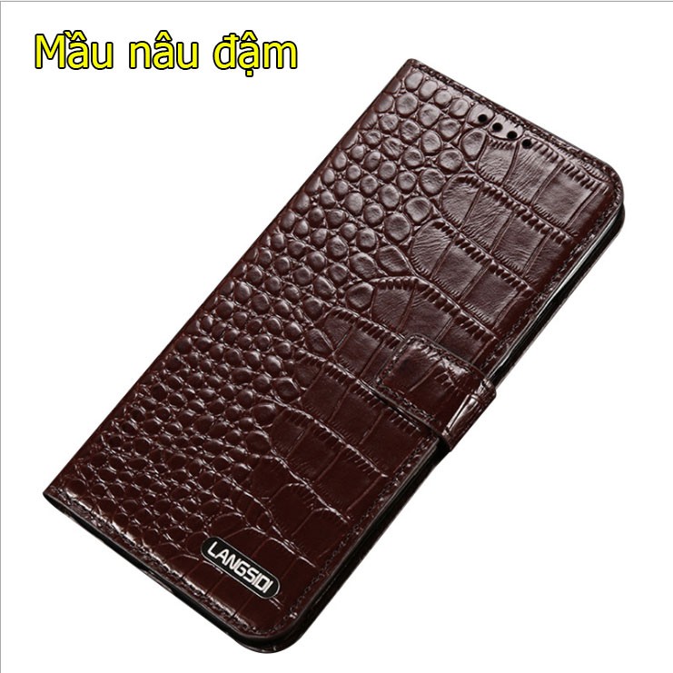 Bao da iPhone 12 pro max/ 11 Pro Max / xs max/xs dạng ví da bò vân cá sấu cao cấp | BigBuy360 - bigbuy360.vn