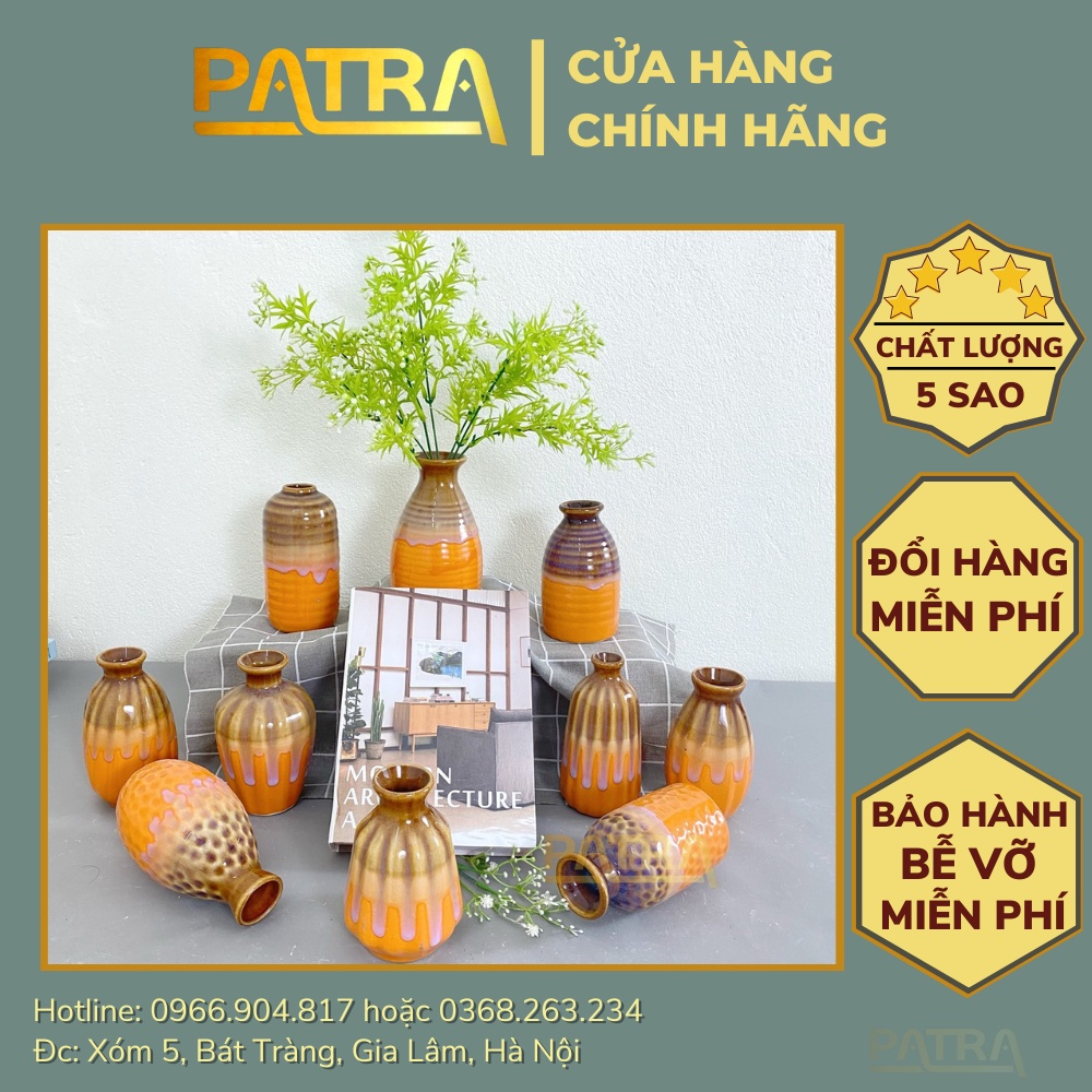 Lọ hoa mini Bát Tràng hỏa biến nhiều mẫu, lọ cắm hoa trang trí nhỏ đẹp