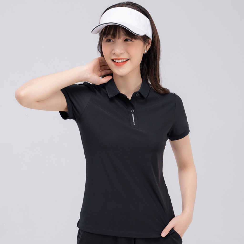 Áo polo thể thao nữ YODY vải cotton airy cool phông tay ngắn, cổ bẻ, thoáng mát thấm hút mồ hôi SAN5002