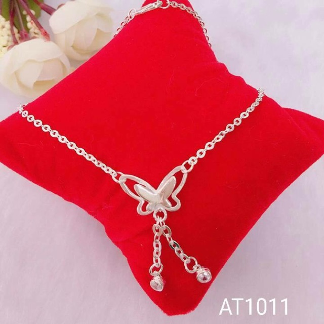 Lắc chân nữ bạc hình con bướm xinh xắn
