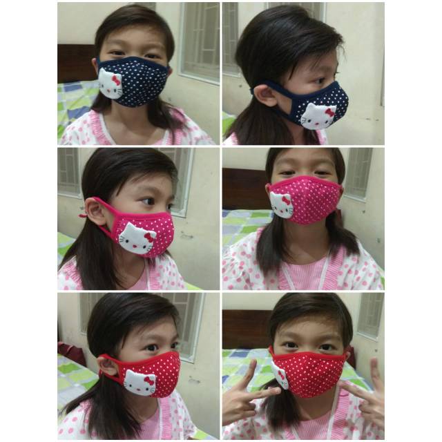 Mặt Nạ Hình Hello Kitty Dễ Thương Cho Bé