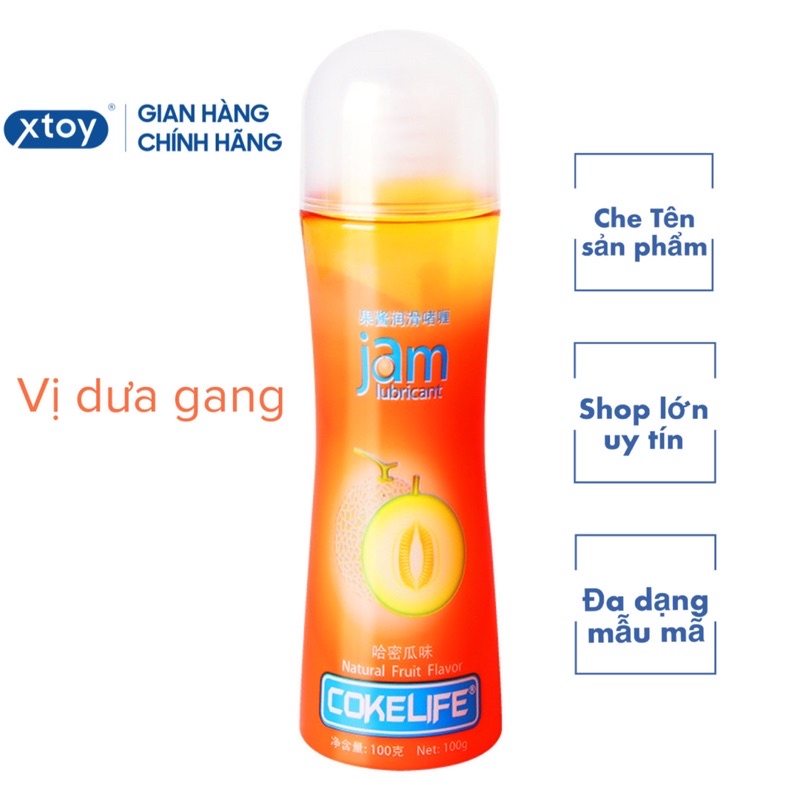 Gel bôi trơn quan hệ miệng Cokelife Jam Natural fruit flavor vị dưa gang - 100ml