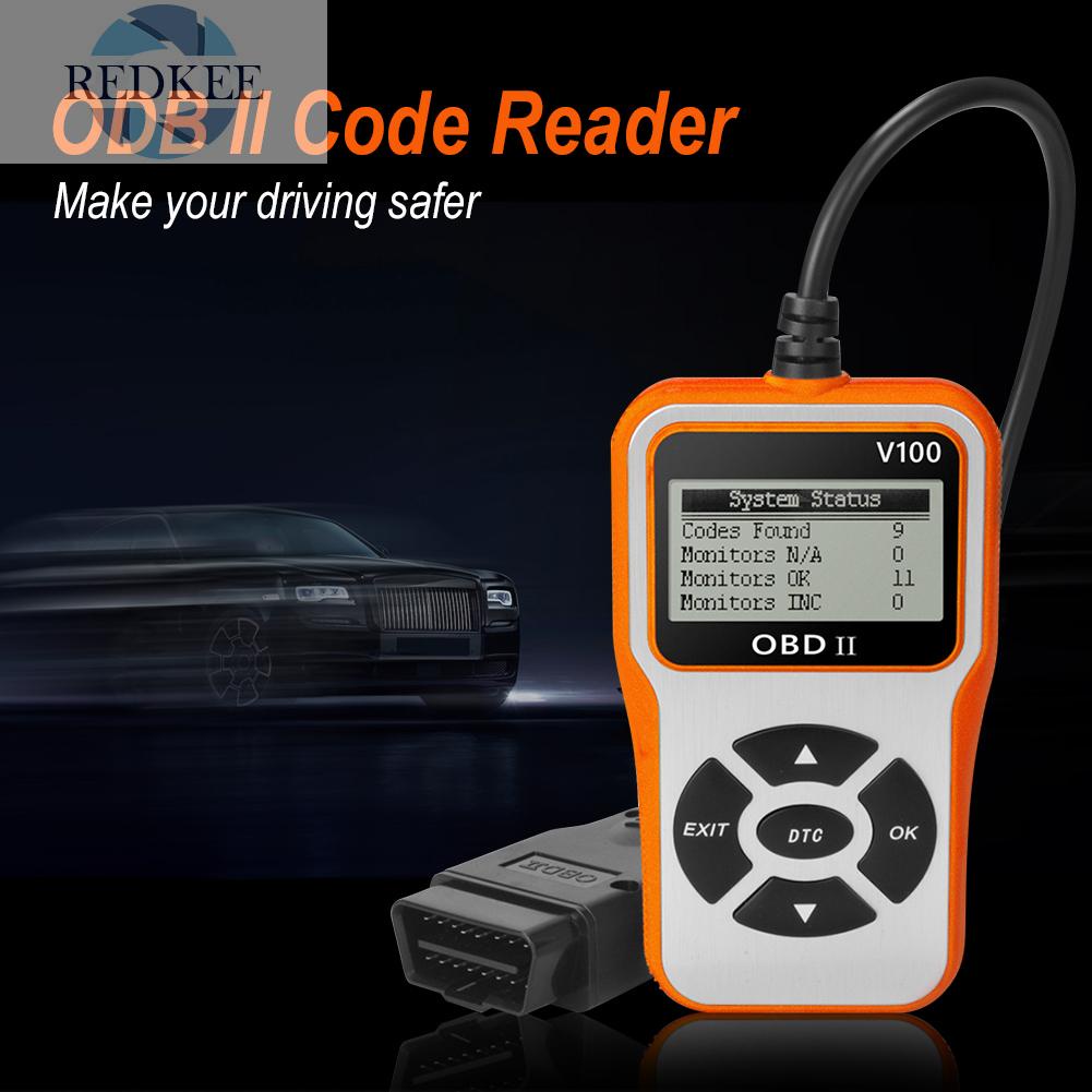 Thiết Bị Quét Chuẩn Đoán Lỗi Động Cơ Xe Hơi Redkee V100 Obd Ii Obd2