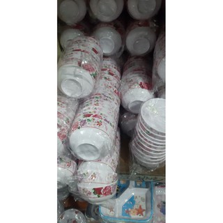 Combo 10 chén cơm nhựa melamine đủ bông