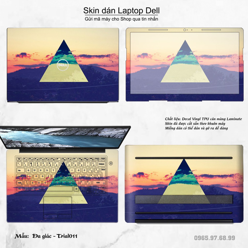 Skin dán Laptop Dell in hình Đa giác _nhiều mẫu 2 (inbox mã máy cho Shop)