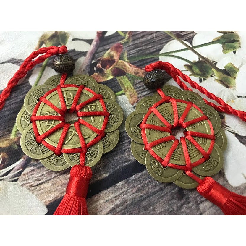 Tiền Xu Hoa Mai 10 Cánh Rời – Hoa Mai Thập Toàn Phong Thủy TMT COLLECTION Treo Cửa/ Xe Ô Tô - TXHM10CR