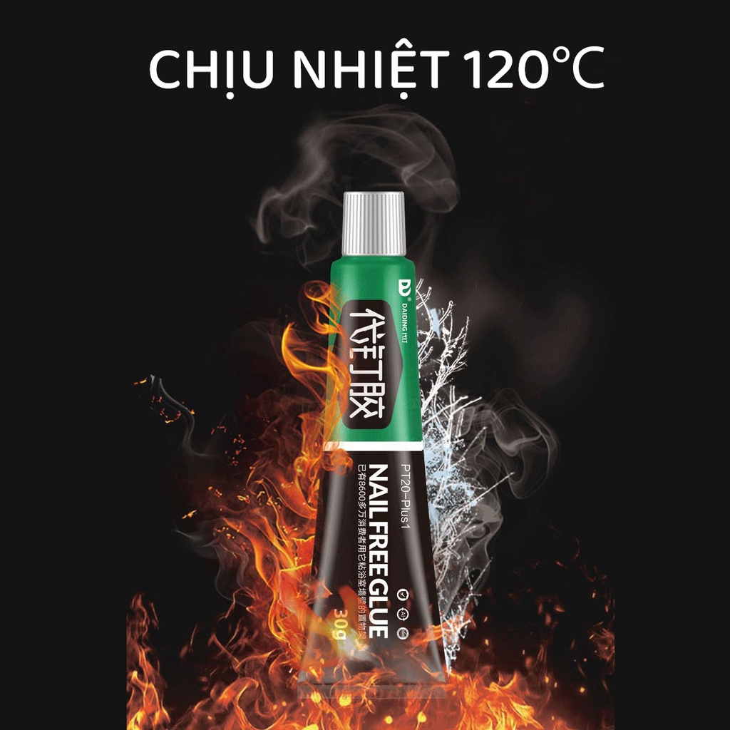 Keo Dán Siêu Dính No More Nail Dán Chắc Chịu Lực Thay Thế Đinh Vít Chống Hỏng Tường, Keo Dán Đa Năng