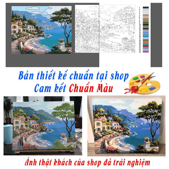 [CÓ KHUNG SẴN DÀY 2.5cm] Tranh tô màu theo số CHUẨN MÀU Tổng hợp các mẫu hot trend 2021 (căng khung sẵn)