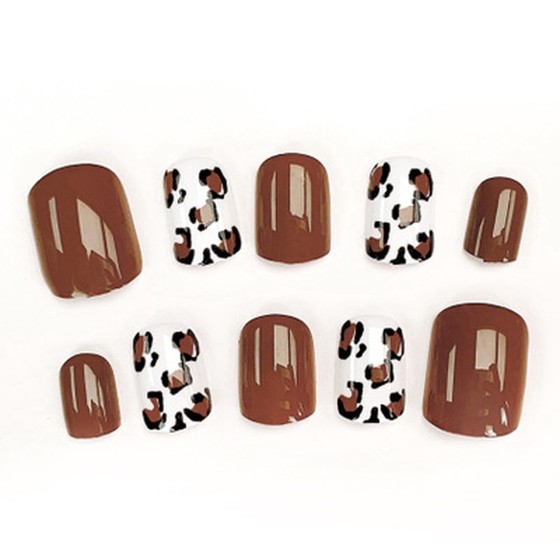 24 Móng giả FOREVERLILY dáng ngắn đầu vuông/ nhọn thiết kế với keo để tập vẽ