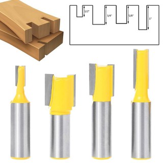 Bộ 4 mũi phay gỗ thẳng cốt 1/2