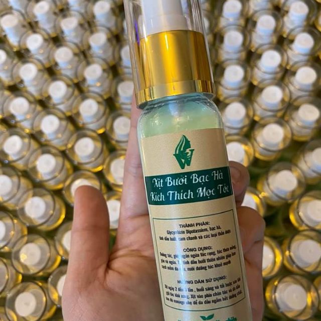 Xịt bưởi bạc hà kích thích mọc tóc