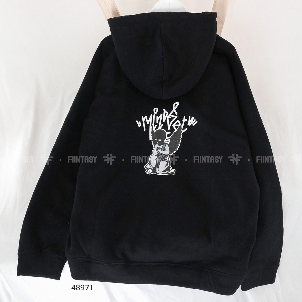 Áo nỉ Hoodie MINDSET form rộng ulzzang basic - Made by Fiin
