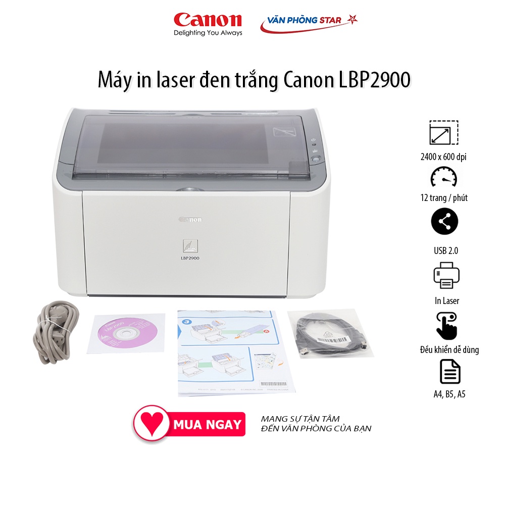 [FREE SHIP] Máy in Canon LBP 2900 mới 100% chính hãng bảo hành toàn quốc