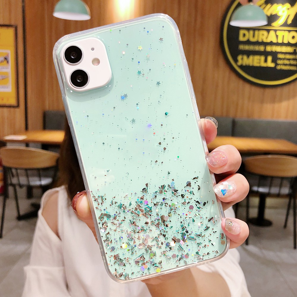 OPPO A37 A57 A39 A59 F1S A71 A83 A7 A5S A92S A52 A72 A92 A91 A8 F15 F11 Pro F9 F7 F5 Bling Sequins Star Glitter Phone Case Soft Clear TPU Back Cover