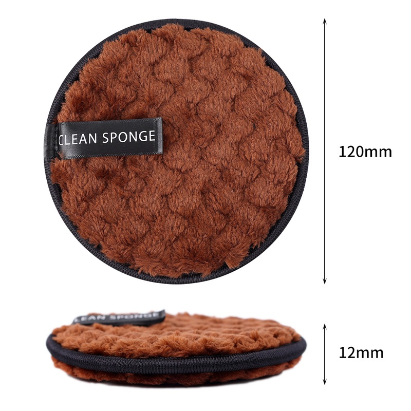 1 Miếng Bông Tẩy Trang Bằng Sợi Microfiber Mềm Có Thể Tái Sử Dụng Kèm Túi Đựng