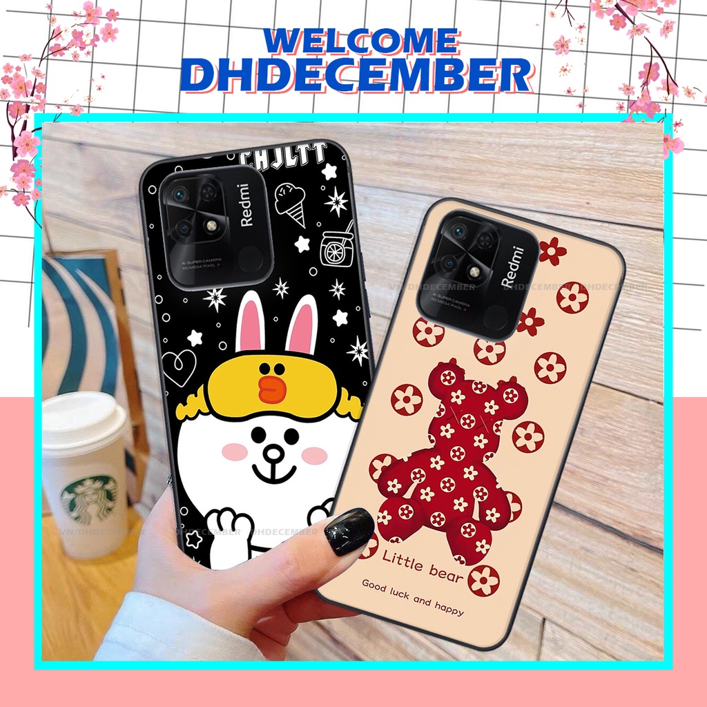 Ốp lưng Xiaomi REDMI 10C in hình gấu K@ws, gấu nâu, dor@emon RẺ- ĐẸP- BỀN