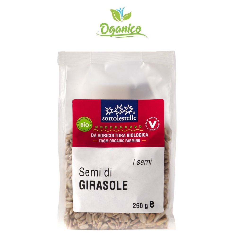 Hạt hướng dương hữu cơ tách vỏ Sottolestelle 250g nhập khẩu Ý – Semi di girasole-OL