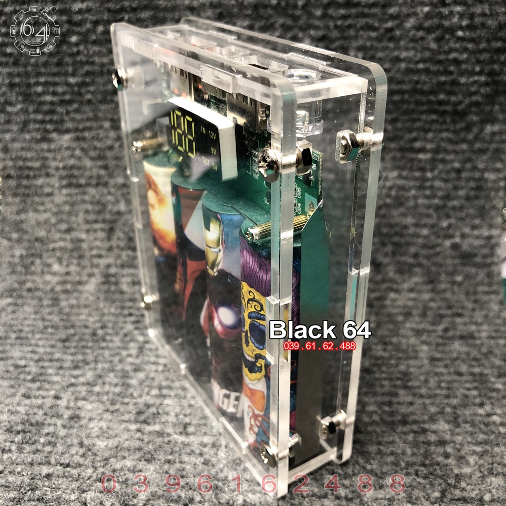 Sạc dự phòng 10.400 mah mica trong suốt siêu ngầu