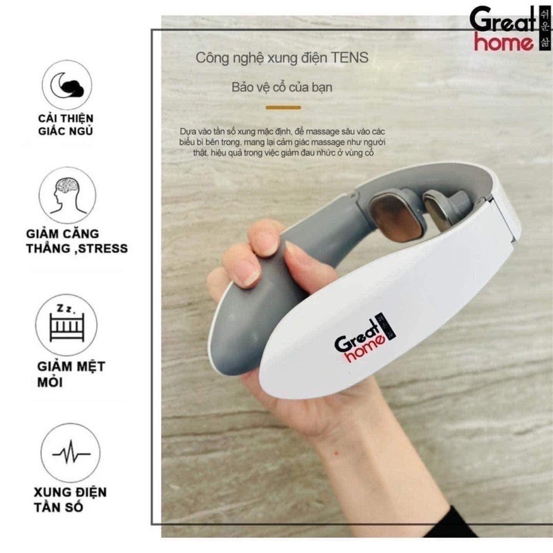 Máy Massage Cổ Genie Great Home Neck Chính Hãng Neck &amp; Shoulder Massage Device 900