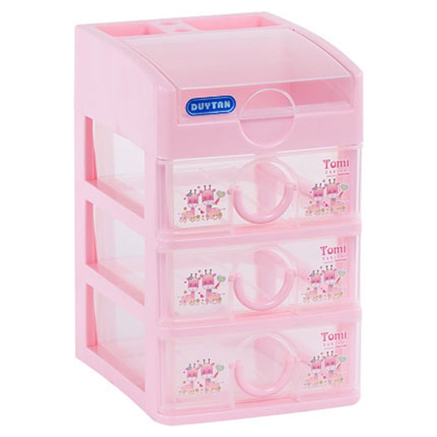 Tủ Nhựa Duy Tân Tomi Nhỏ 4 Ngăn No.219/4 |15.5 x 19 x 25 cm | Chuyên dùng đựng bút viết, Mỹ phẩm, vật dụng nhỏ...
