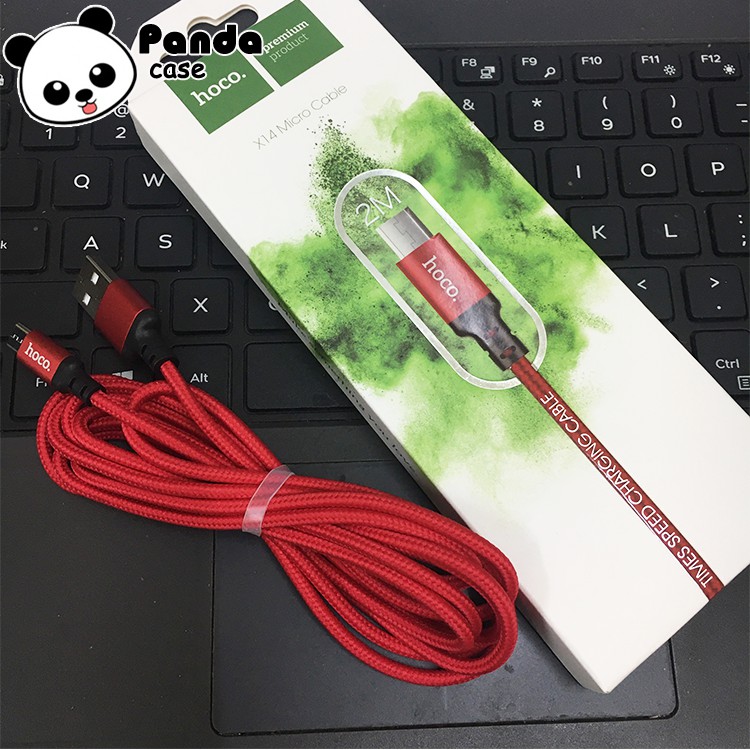 Dây Cáp Sạc Hoco X14 Micro USB Cable Chính Hãng Cho Samsung, Oppo, HTC,... bọc dù siêu bền