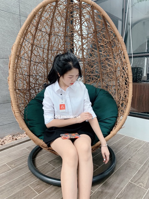 Áo Sơ Mi Nữ Trắng Công Sở, Dáng Suông (40-65kg), Giấu khuy áo. Chất vải dày dặn chống nhăn | BigBuy360 - bigbuy360.vn