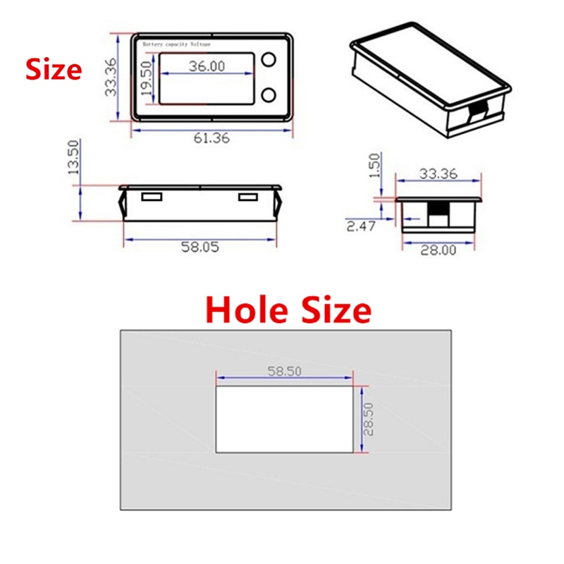Máy Đo Dung Lượng Pin DC 8V-100V LiFePO4 12V 24V