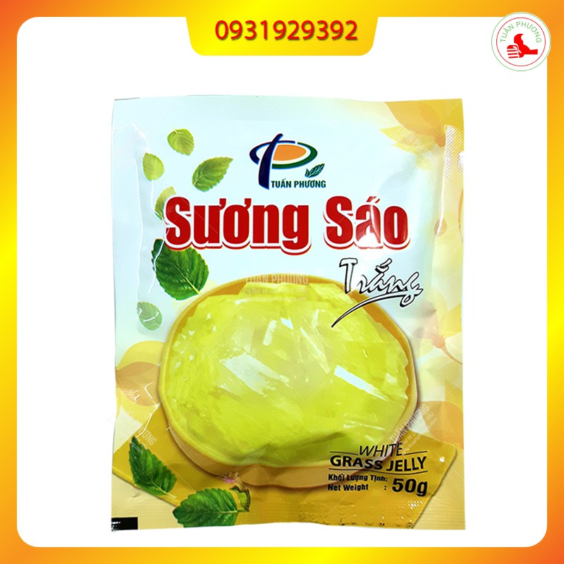 Sương Sáo Trắng 50g ( Gói ), nguyên liệu làm trà sữa , nước giải hát