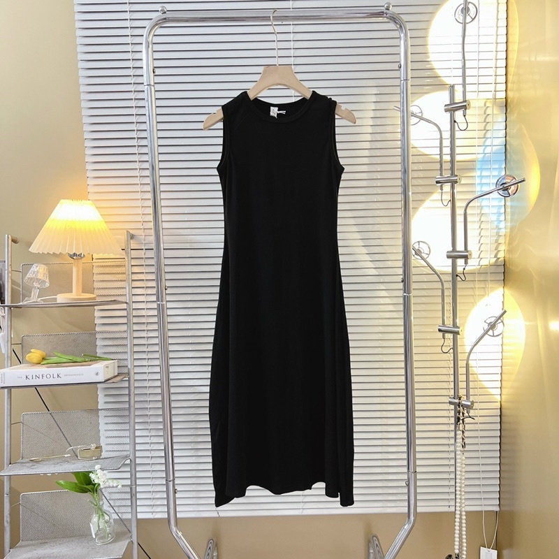 [Ảnh thật/Video]Đầm body liti dáng dài chất thun lạnh sang chảnh Đầm tôn dáng xoè nhẹ