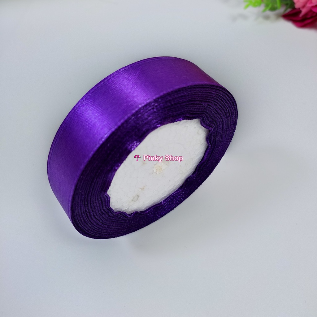 [Bán lẻ 1 mét] Ruy băng lụa Satin 2cm giá rẻ nhiều màu làm nơ, gói quà, trang trí, làm phụ kiện handmade Pinky Shop