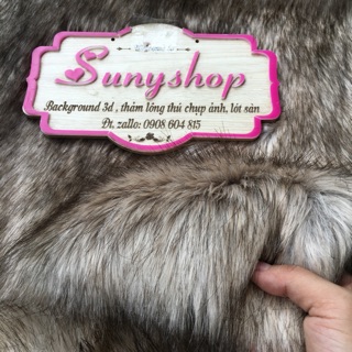 Thảm lông chụp ảnh sản phẩm màu xám sói 1m*1'6m