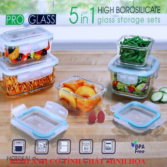 1 cái hộp thủy tinh đựng thực phẩm, thức ăn borosilicate glass bowl 680 ml