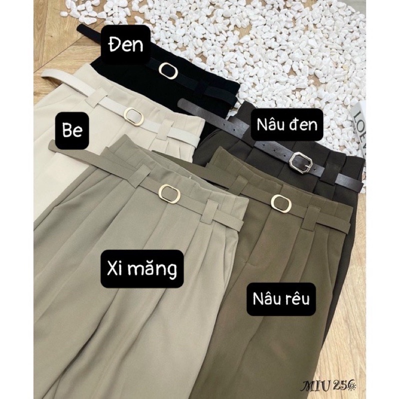 Quần baggy vải kèm đai mã 256 hàng QC