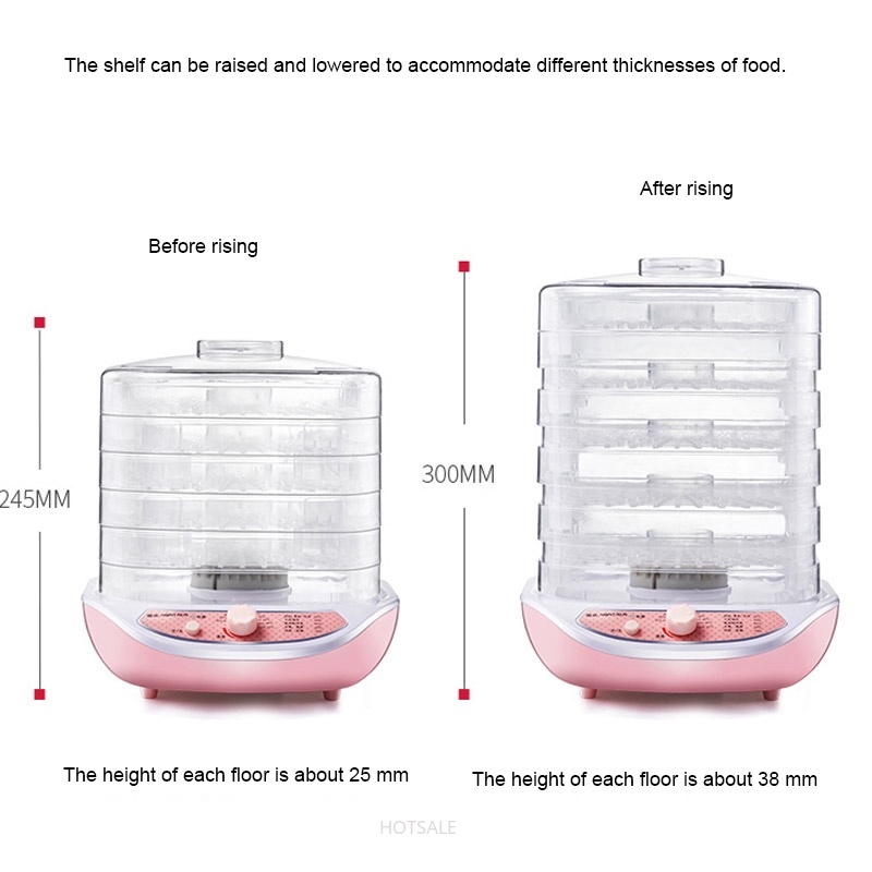 Máy sấy khô rau củ mini 5 ngăn tiện dụng cho gia đình