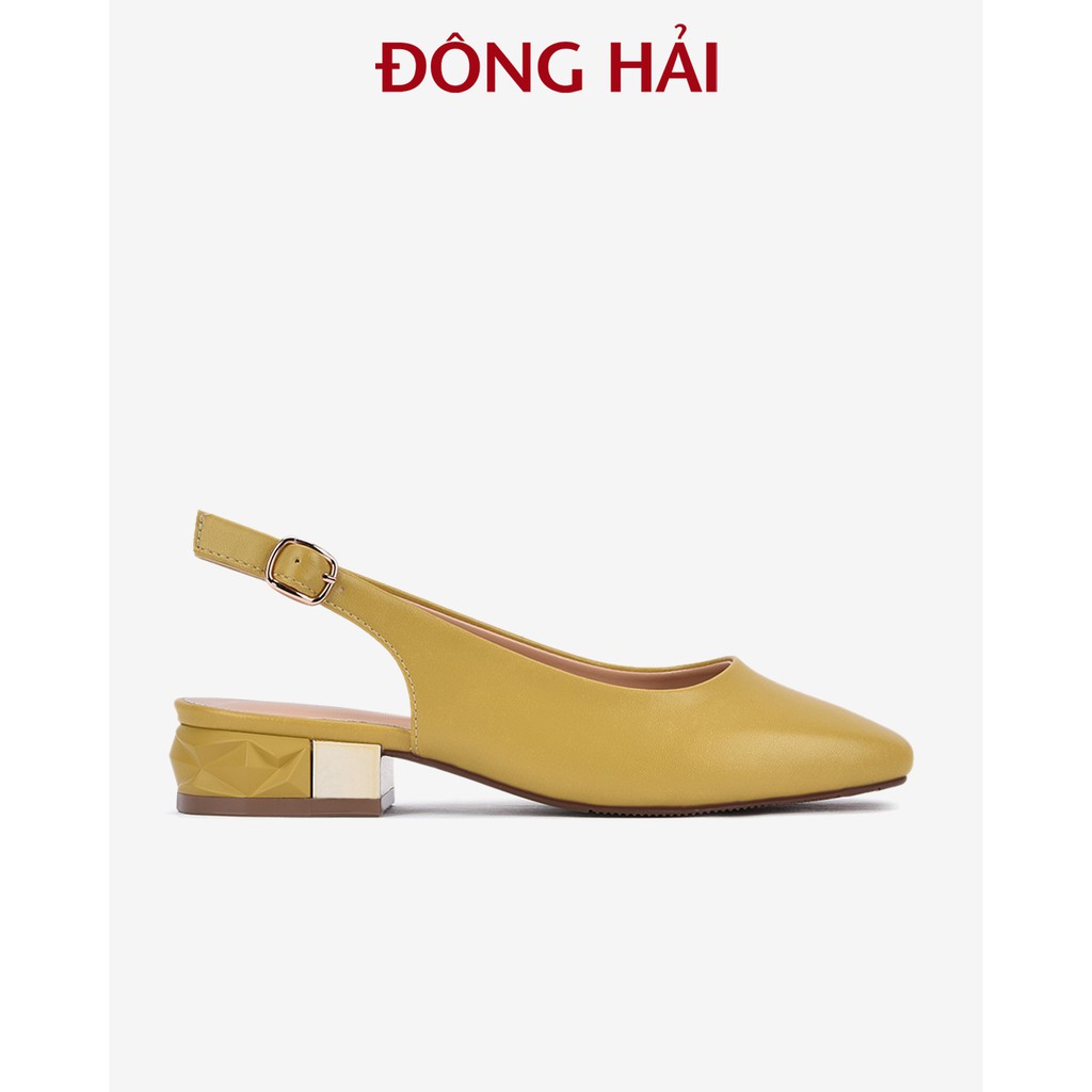 "TẶNG NGAY 30K khi theo dõi gian hàng trong T6 "Giày Búp Bê Đông Hải dáng slingback gót cao 3cm dễ phối đồ - G81D2