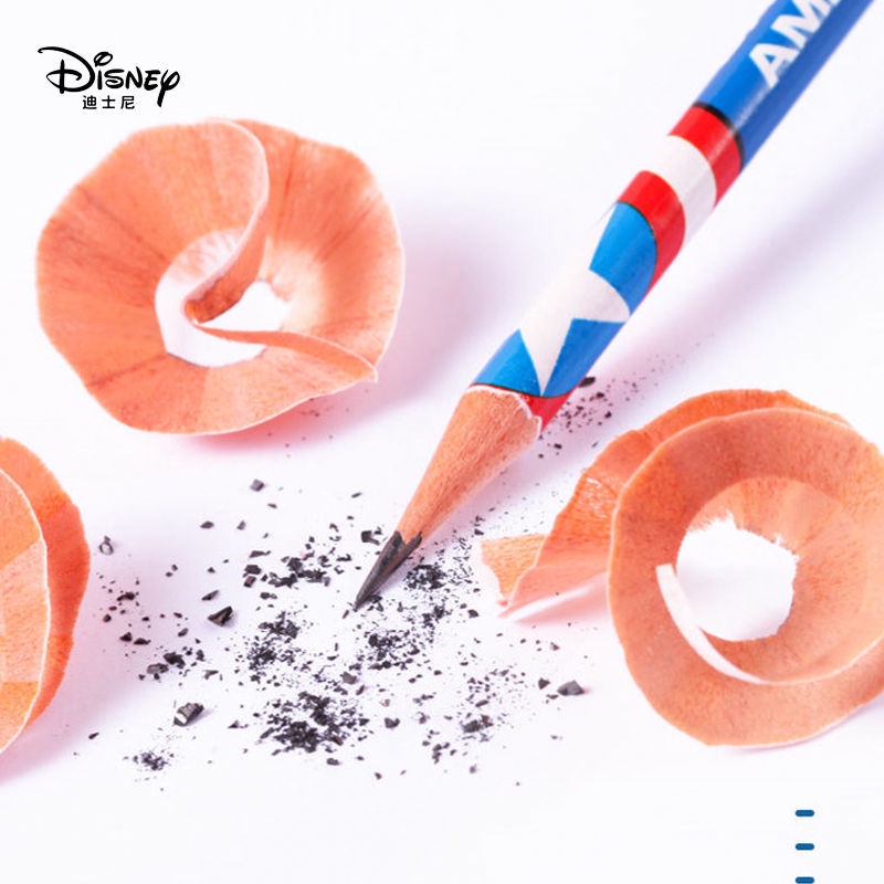 Disney ♛Bút Chì Đầu Tròn HB Họa Tiết Marvel Ice Snow Dành Cho Trẻ Em